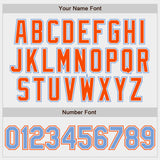 Custom White Powder Blue-Orange Authentic Baseball Jersey