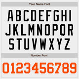 Custom White Orange-Black Authentic Baseball Jersey