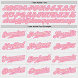 Custom White Pink Authentic Baseball Jersey