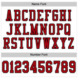Custom White Red-Black Mesh Authentic Football Jersey