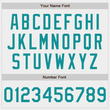 Custom White Teal Authentic Baseball Jersey