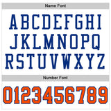 Custom White Orange-Royal Mesh Authentic Football Jersey