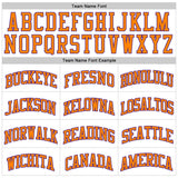 Custom White Purple-Blaze Orange Authentic Throwback Basketball Jersey