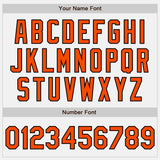 Custom White Orange-Black Authentic Baseball Jersey