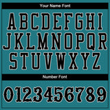 Custom Teal Black-Gray Authentic Baseball Jersey