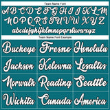 Custom Teal White-Orange Authentic Baseball Jersey