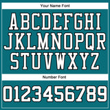 Custom Teal White-Orange Authentic Baseball Jersey