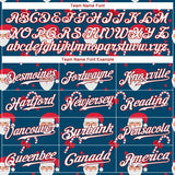 Custom Teal Red-White Christmas 3D Authentic Baseball Jersey