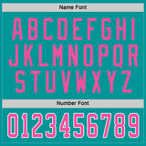Custom Aqua Pink-White Hockey Jersey