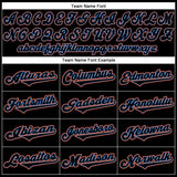Custom Black Black-Powder Blue Authentic Throwback Rib-Knit Baseball Jersey Shirt