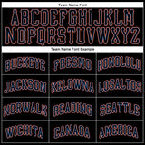 Custom Black Black-Powder Blue Authentic Baseball Jersey