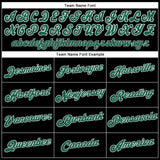 Custom Black Kelly Green-White Performance T-Shirt