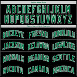 Custom Black Kelly Green-White Authentic Throwback Rib-Knit Baseball Jersey Shirt
