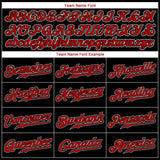 Custom Black Red-White Authentic Baseball Jersey