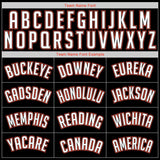 Custom Black White-Orange Authentic Throwback Basketball Jersey
