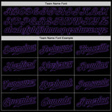 Custom Black Black-Purple Authentic Skull Fashion Baseball Jersey