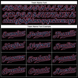 Custom Black Black-Red Authentic Baseball Jersey