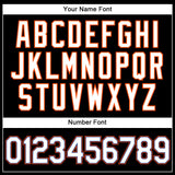 Custom Black White Pinstripe White-Orange Authentic Baseball Jersey