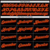 Custom Stitched Black Orange Sports Pullover Sweatshirt Hoodie