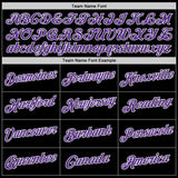 Custom Stitched Black Purple-White Sports Pullover Sweatshirt Hoodie