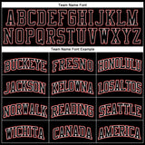 Custom Black Red Pinstripe Black-White Authentic Basketball Jersey