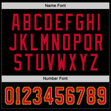 Custom Black Red-Gold Hockey Jersey
