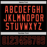 Custom Black Black-Orange Hockey Jersey