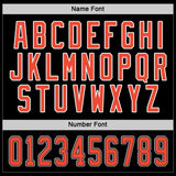 Custom Black Orange-White Hockey Jersey