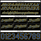 Custom Black Royal-Gold Authentic Throwback Basketball Shorts