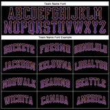 Custom Black Purple-Old Gold Authentic Drift Fashion Baseball Jersey