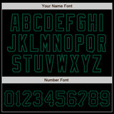 Custom Black Black-Kelly Green Authentic Baseball Jersey