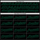 Custom Black Black-Kelly Green Authentic Baseball Jersey