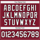 Custom Stitched Burgundy White-Black Sports Pullover Sweatshirt Hoodie
