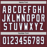 Custom Burgundy White-Navy Hockey Jersey