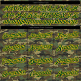 Custom Camo Green-Gold Authentic Salute To Service Baseball Jersey