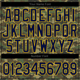 Custom Camo Navy-Gold Authentic Salute To Service Baseball Jersey