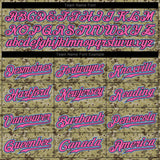 Custom Camo Light Blue-Pink Authentic Salute To Service Baseball Jersey