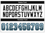 Custom White Black-Panther Blue Mesh Drift Fashion Football Jersey