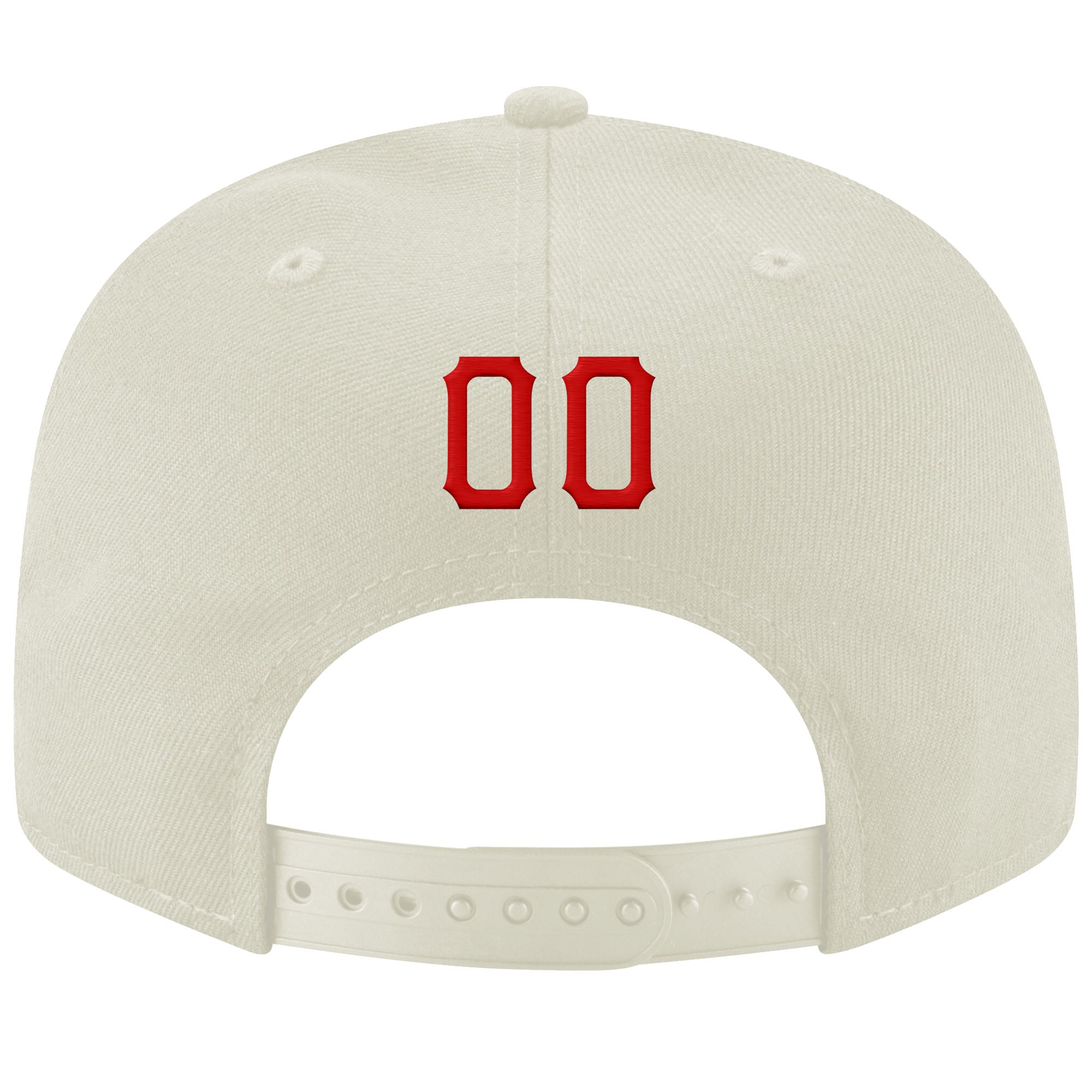 Custom Cream Red-Royal Stitched Adjustable Snapback Hat