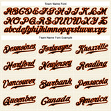 Custom Cream Black Pinstripe Black-Orange Authentic Baseball Jersey