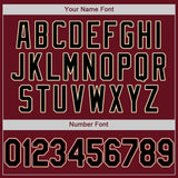 Custom Crimson Black-City Cream Authentic Baseball Jersey