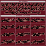 Custom Crimson Black-City Cream Authentic Baseball Jersey