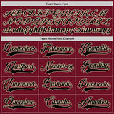 Custom Crimson Black-City Cream Authentic Baseball Jersey