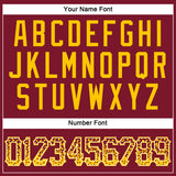 Custom Crimson Gold-White Authentic Drift Fashion Baseball Jersey