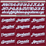 Custom Crimson White-Light Blue Authentic Baseball Jersey