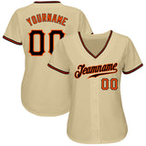 Custom Gold Black-Orange Authentic Baseball Jersey