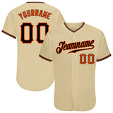 Custom Gold Black-Orange Authentic Baseball Jersey