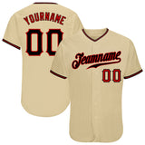 Custom Gold Black-Red Authentic Baseball Jersey