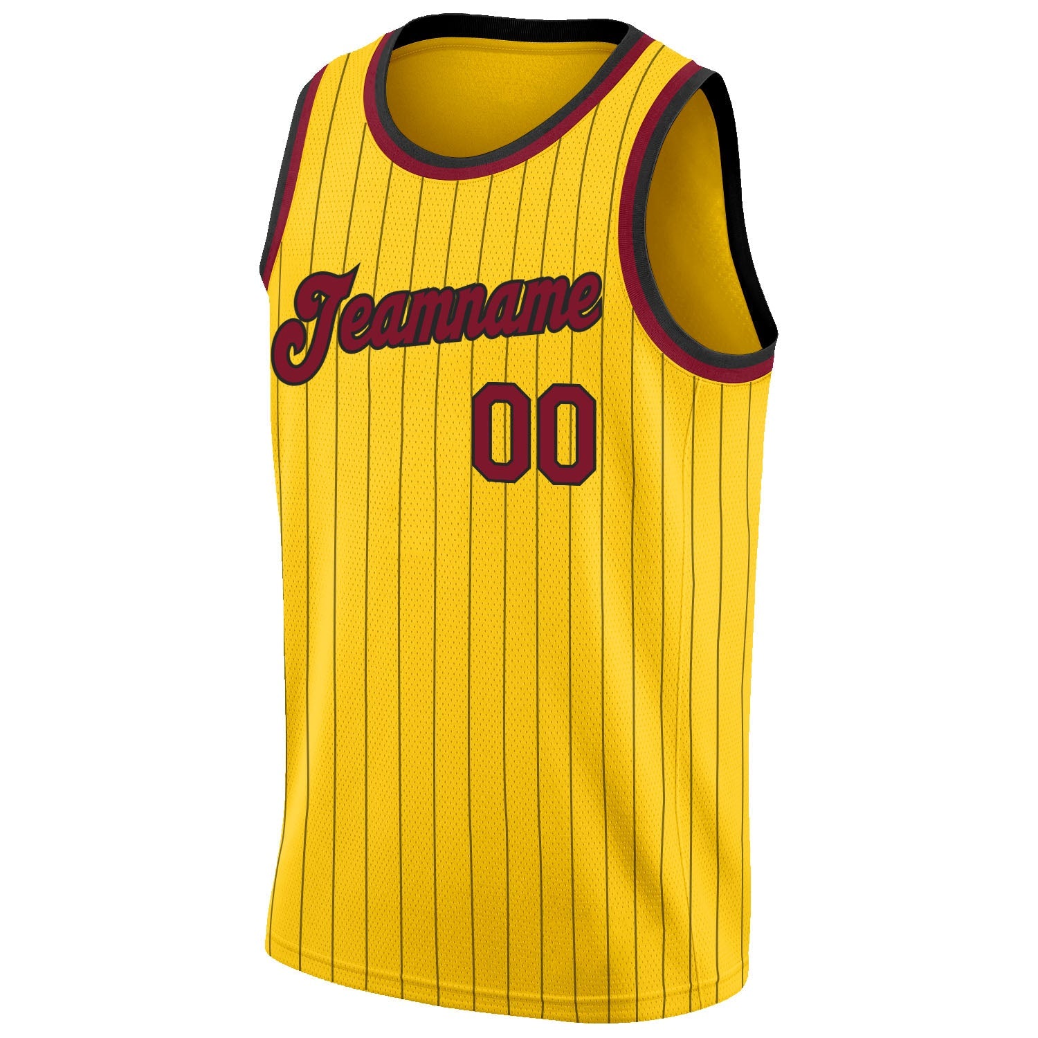 Custom Maroon White Pinstripe Gray-White Authentic Basketball Jersey