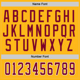Custom Gold Maroon-White Hockey Jersey